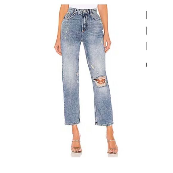Free People Denim - Free People We the Free Dakota Distressed Leg Jeans sz 27 EUC